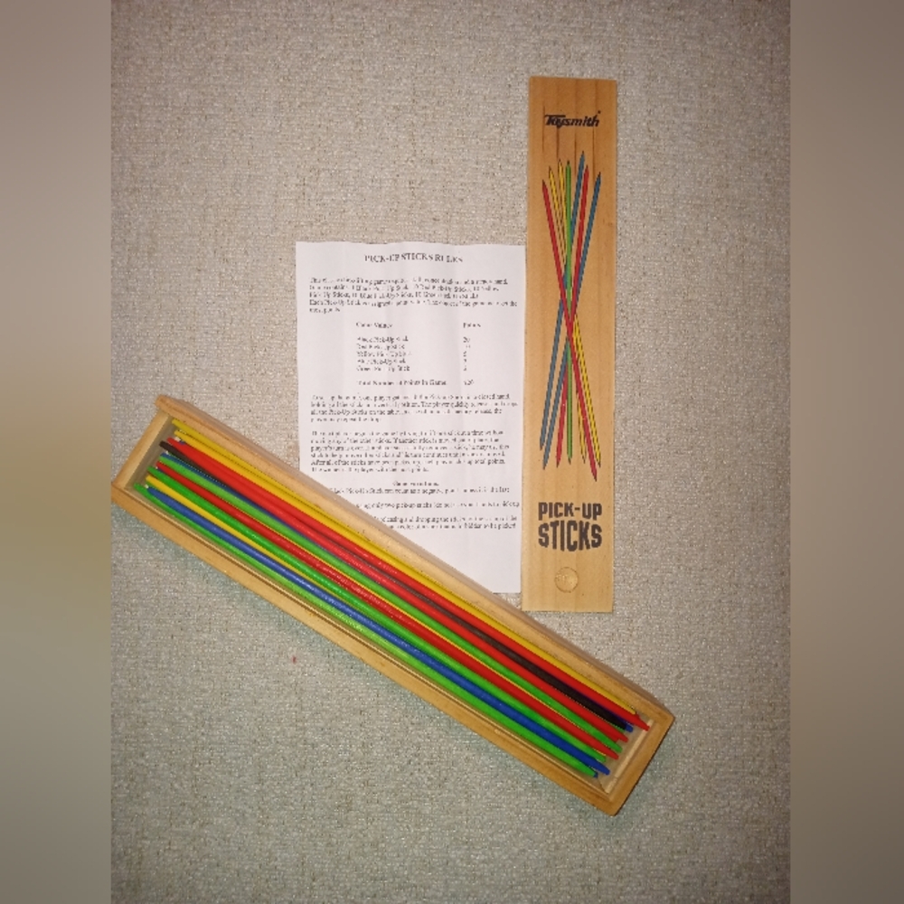 Kids, pick up sticks, vintage toys